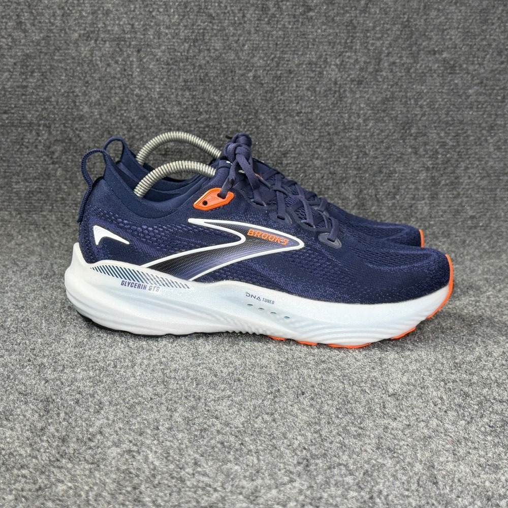 Brooks Glycerin GTS 22 Running Shoes Men's Peacoat Blue Ribbon Orange Athletic